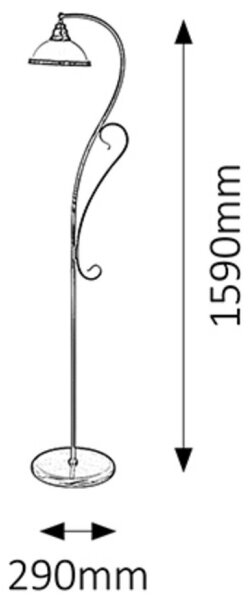 Rabalux 2758 - stojací lampa ELISETT 1xE27/60W/230V