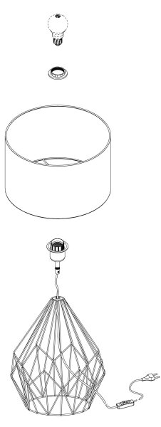 Eglo 95185 - Stolní lampa PEDREGAL 1xE27/60W/230V
