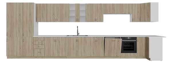 FALCO Sára horní skříňka 40G bílá/dub sonoma
