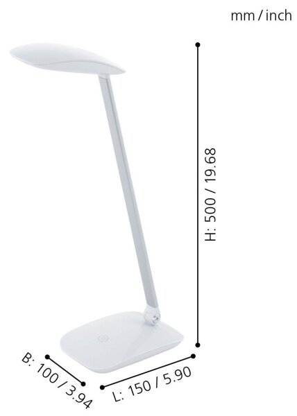 Eglo 95695 - LED Stmívatelná stolní lampa CAJERO LED/4,5W/12V/230V