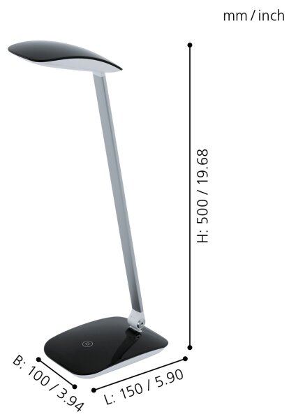 Eglo 95696 - LED Stmívatelná stolní lampa CAJERO LED/4,5W/USB