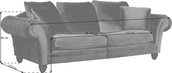 MEGA POHOVKA, textil, zelená Ambia Home - Velké pohovky