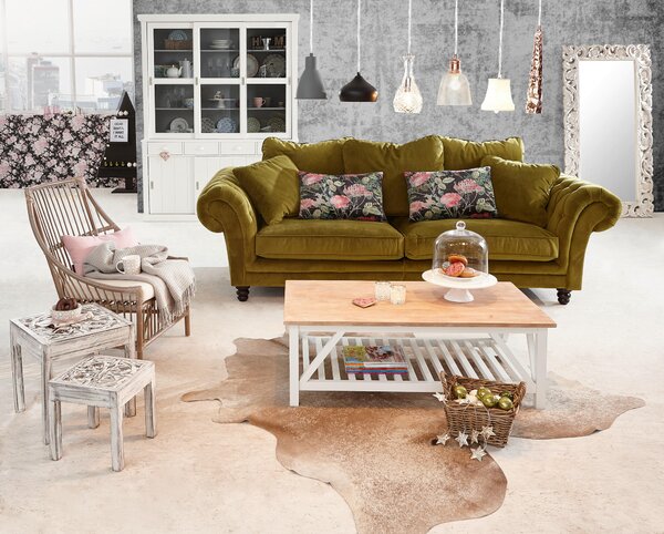 MEGA POHOVKA, textil, zelená Ambia Home - Velké pohovky
