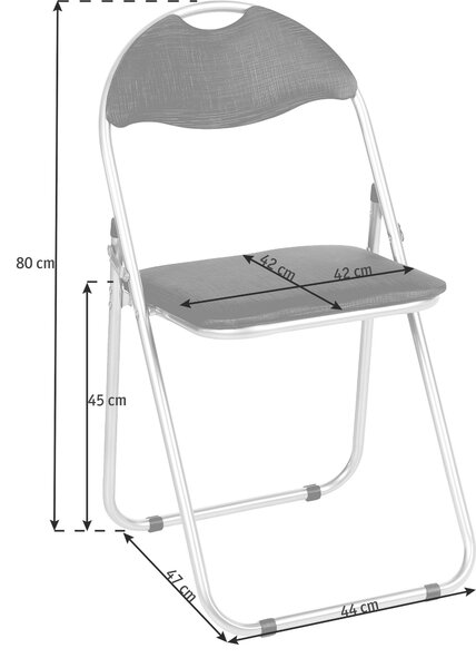 SKLÁDACÍ ŽIDLE, černá, barvy hliníku Carryhome - Jídelní židle