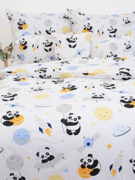 MK Lůžkoviny Bavlněné povlečení Renforcé - Vesmírná panda 140 × 200 cm, 70 x 90 cm
