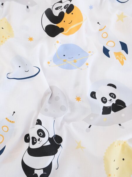MK Lůžkoviny Bavlněný povlak na polštářek Renforcé 40 x 40 cm - Vesmírná panda