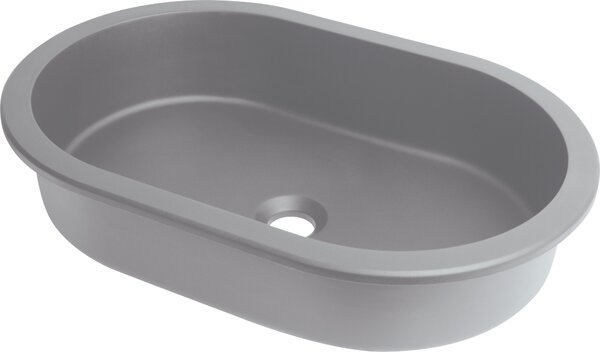 Deante Silia umyvadlo 58x39 cm oválné pod pult šedá/kámen matný CQS_SU6U