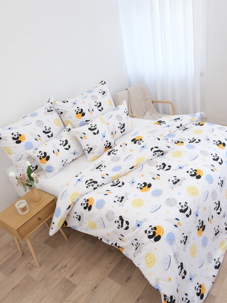 MK Lůžkoviny Bavlněné povlečení Renforcé - Vesmírná panda 140 × 200 cm, 70 x 90 cm