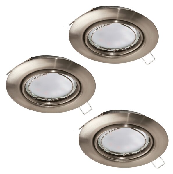 Eglo 94408 - SADA 3x LED Podhledové svítidlo PENETO 3xGU10-LED/5W/230V