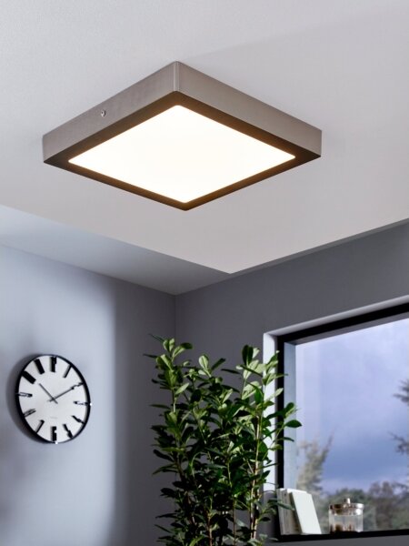 Eglo 78218 - LED Stropní svítidlo FUEVA LED/22W/230V 30x30 cm matný chrom