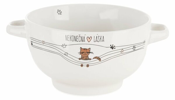 Orion Miska NEKONEČNÁ LÁSKA kočka s uchy pr. 14 cm