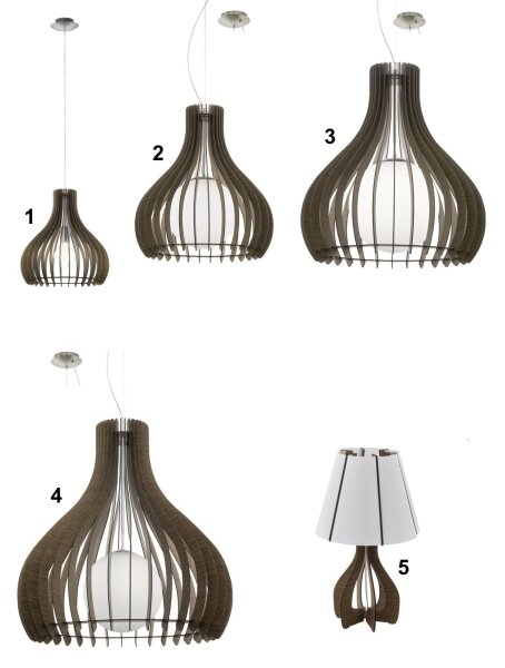 Eglo 96219 - Lustr TINDORI 1xE27/60W/230V