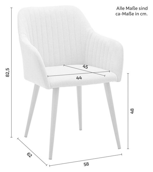 Židle s podroučkami NICOLA - šedá