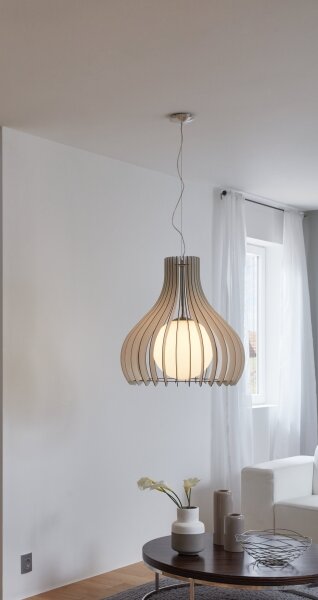 Eglo 96211 - Lustr na lanku TINDORI 1xE27/60W/230V pr. 50 cm bílá