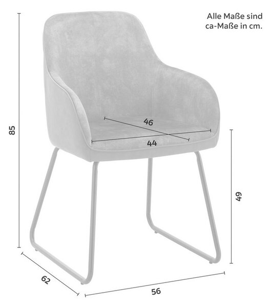 Židle s opěrkou DAJA šedá/tm.šedá