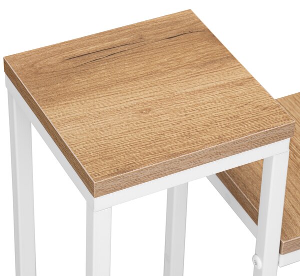 TZB Stojan na květiny Munir bílý/dub craft