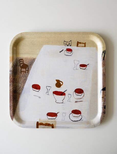 Servírovací tác Kitten with Soup 32 × 32 cm