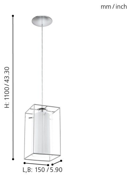 Eglo 94377 - Lustr LONCINO 1 1xE27/60W/230V