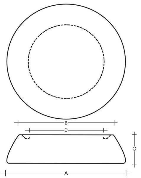 Lucis Stropní/nástěnné LED svítidlo BOWL 18,9 W, Ø 42 cm Teplota světla: 3000K - teplá bílá, Stmívání, řízení: ON/OFF (bez stmívání)