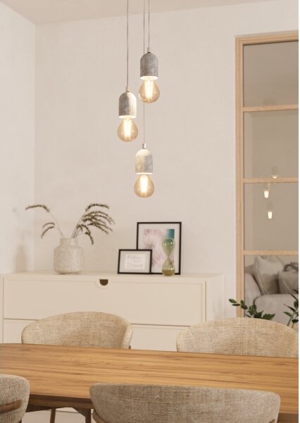 Eglo 95523 - Lustr SILVARES 3xE27/60W/230V
