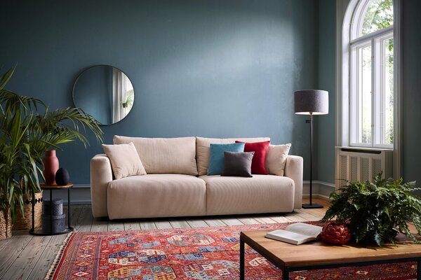 ROZKLÁDACÍ POHOVKA, textil, béžová Carryhome - Rozkládací sedačky