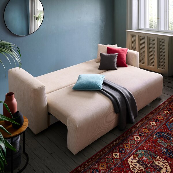 ROZKLÁDACÍ POHOVKA, textil, béžová Carryhome - Rozkládací sedačky