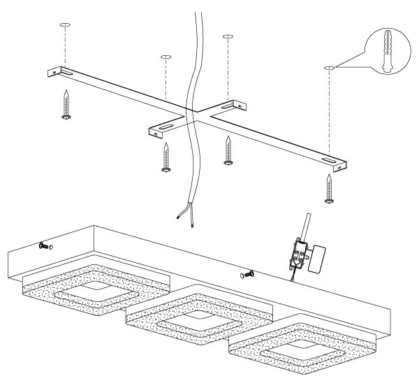 Eglo 95656 - LED Stropní svítidlo FRADELO 3xLED/4W/230V
