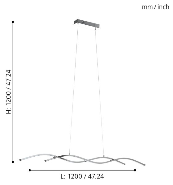 Eglo 96104 - LED lustr LASANA 2 2xLED/14W/230V
