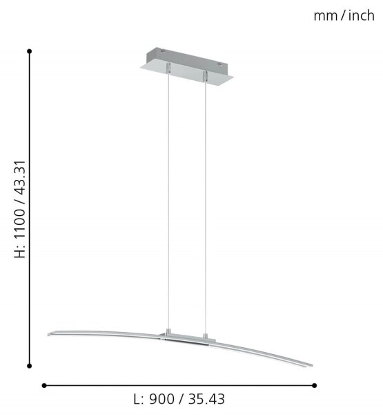 Eglo 95147 - LED lustr LASANA LED/30W/230V
