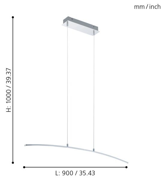 Eglo 32048 - LED lustr LASANA LED/14W/230V