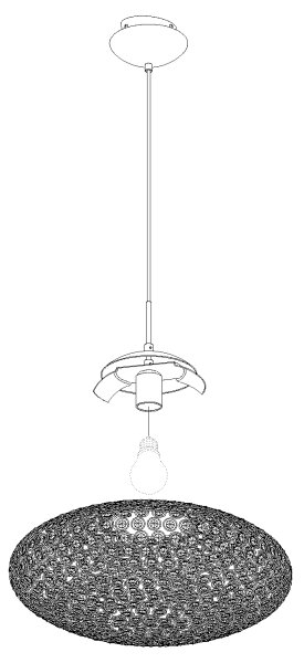 Eglo 95286 - Lustr na lanku CLEMENTE 1xE27/60W/230V