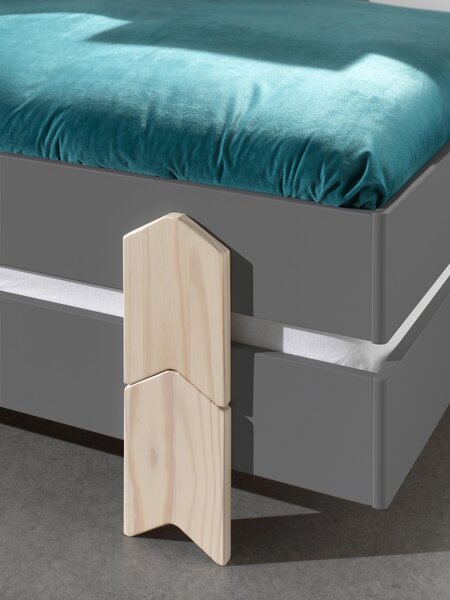 STOHOVATELNÁ POSTEL, 90/200 cm šedá MID.YOU - Dětské postele, Online Only
