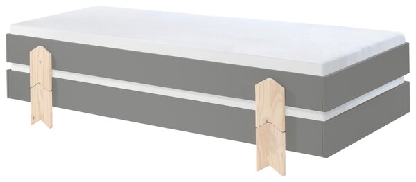 STOHOVATELNÁ POSTEL, 90/200 cm šedá MID.YOU - Dětské postele, Online Only