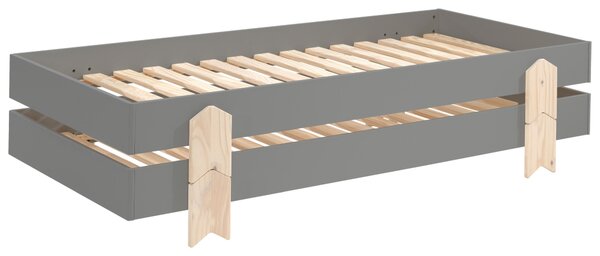 STOHOVATELNÁ POSTEL, 90/200 cm šedá MID.YOU - Dětské postele, Online Only