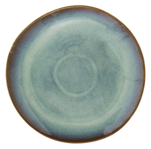 Velký kameninový talíř Green Reactive Glaze Ø 27 cm