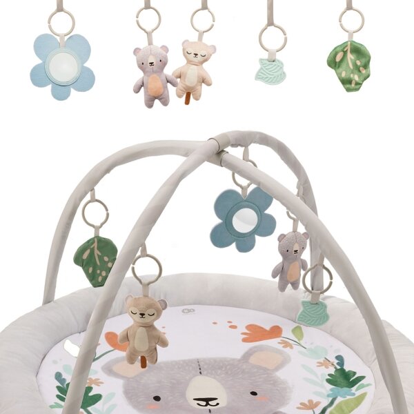 KINDERKRAFT - Dětská hrací deka COZYPLAY šedá