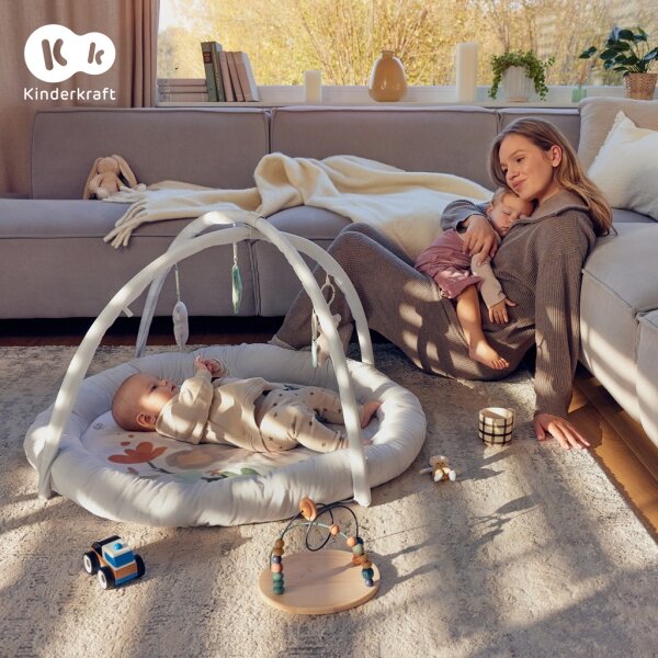KINDERKRAFT - Dětská hrací deka COZYPLAY šedá