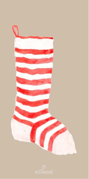 Ib Laursen Papírové ubrousky Christmas Stocking - 16 ks IBL363