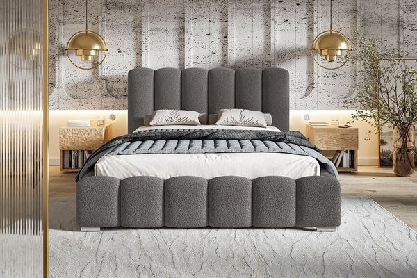 Prošívaná manželská postel Talia 200x200 cm Barva: Krémová - Amor 04