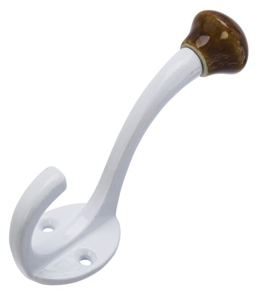 Kovový háček White / Brown