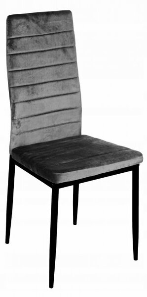 Jídelní židle Chicago sametová tmavě šedá