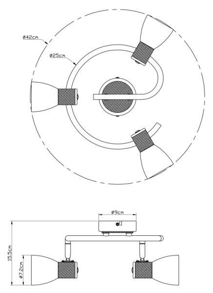 Globo 54352-3 - Bodové svítidlo GYLFI 3xE14/40W/230V