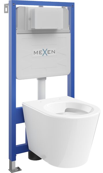Mexen WC podomítkový set Felix Slim stojan s WC mísou Rico, Bílá
