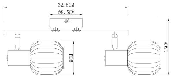 Globo 54801-2 - Bodové svítidlo AKIN 2xE14/40W/230V