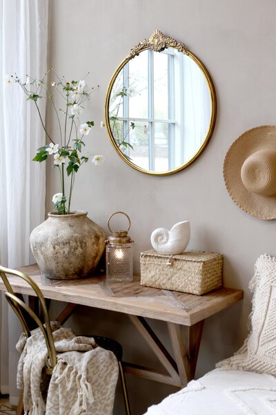 Nástěnné zrcadlo Round Décor Edge Ø 60 cm