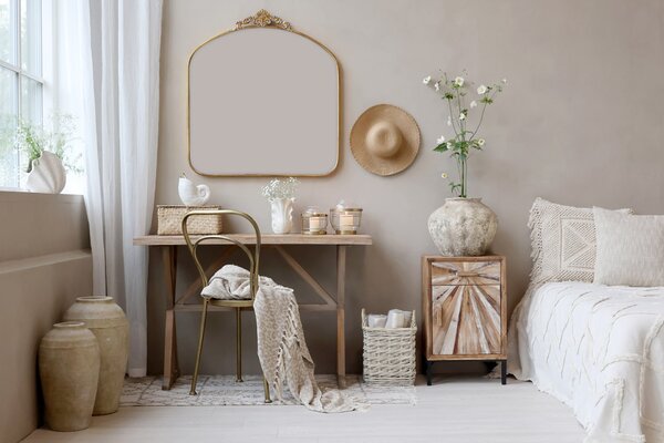 Nástěnné zrcadlo Décor Edge Antique Brass