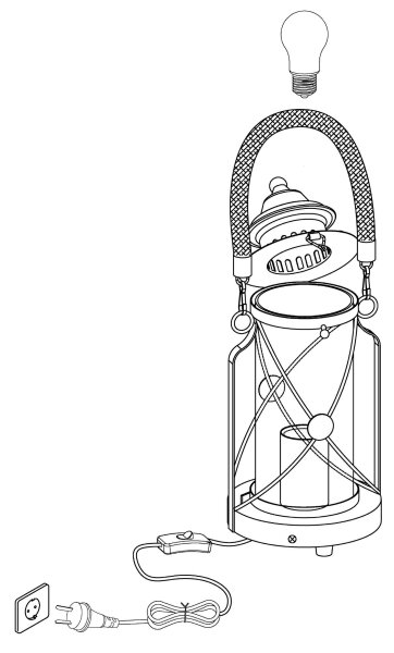 Eglo 49284 - Stolní lampa BRADFORD 1xE27/60W/230V
