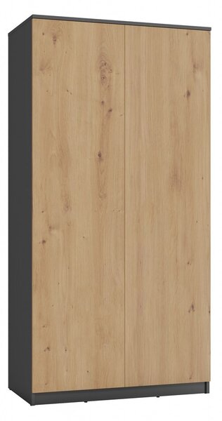 TP Living Šatní skříň MALWA 90 cm antracit/dub artisan