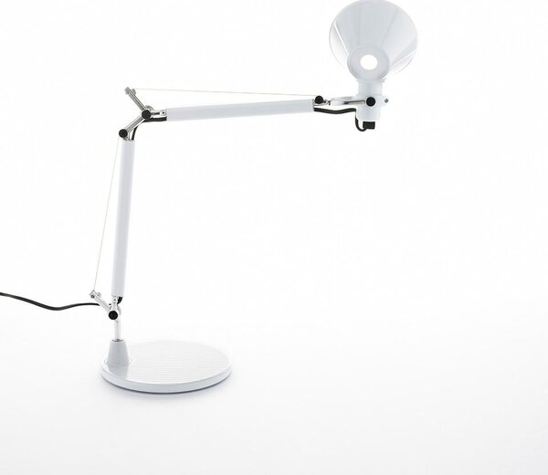 Artemide 0011820A Tolomeo Micro tavolo, leskle bílá stolní lampa, 1x6W LED E14, 45+37cm