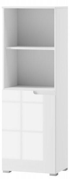 Szynaka Regál Selene 145 cm bílý lesk/mat